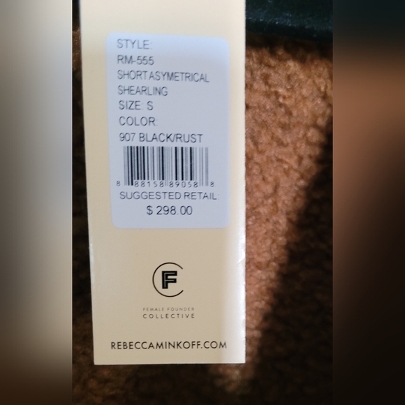 REBECCA MINKOFF Faux Shearling Moto Jacket. Sz S. MSRP $298 NWT - Picture 14 of 15